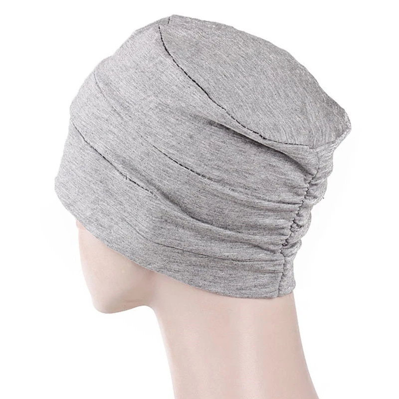 Comfy Chemo Cap Skullies Beanie Chemo Hats For Women Cancer Headwear Cap Under Hat Casual Headwear image 3