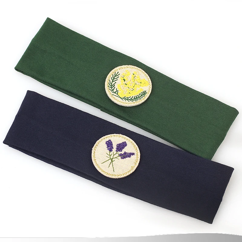 Neugeborene Mädchen Blumen baum Patches Stirnband Baumwolle elastischen Haarband Stirnband für Blumen baum Turban Haarschmuck