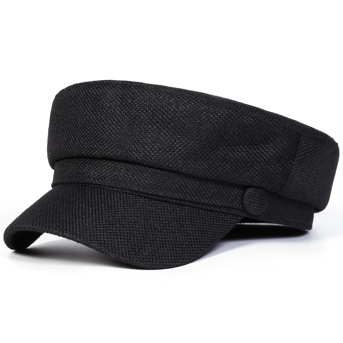 Unisex Einfarbig Militär Hüte Mode Flache Top Baseball Caps Für Frauen Outdoor Sport Kadett Sonnenschutz Hut – Detail 2