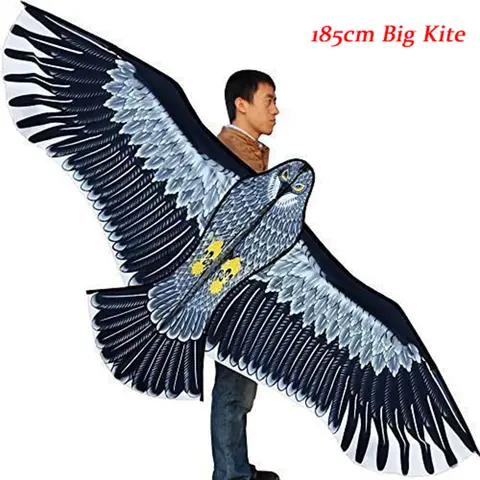 새로운 야외 재미 스포츠 성인/어린이를위한 핸들 라인 참신 장난감 연과 거대한 185cm 독수리 연 대형 좋은 비행