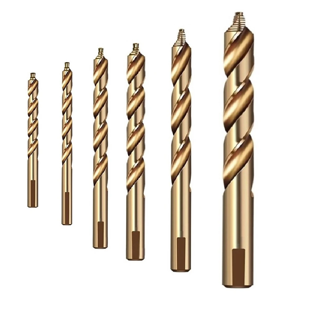 Home Improvement Cobalt Step Drill Bits High-Speed Steel Drill Bits Double Spiral Chip Removal For Bench Drill