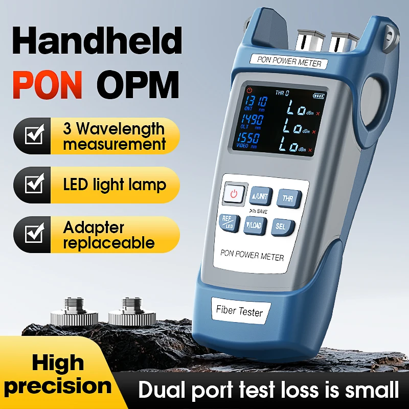COMPTYCO AUA-350A/350U PON Optical Power Meter Fiber Tester 1310nm/1490nm/1550nm FTTX/ONT/OLT PON OPM Fiber Optic Testing Tool