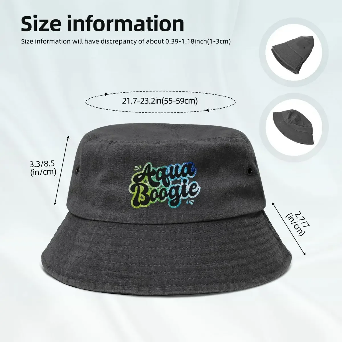 Homens e Mulheres Aqua Boogie Natal Bucket Hat, Tea Party Baseball Cap