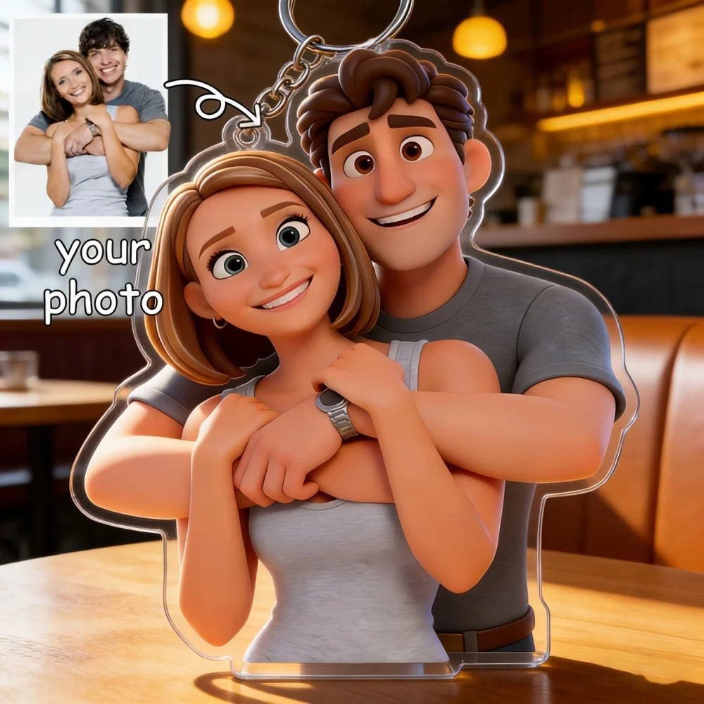 Image Custom Acrylic Keychains Custom Printed Cartoon Photo Keychain Custom Logo Keychain Color Photo Printing on Keychain