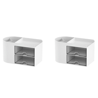 FLYY-2X Pencil Pen Holder For Desk, Office Desk Organizer, Cute Desktop Stationery Organizer, Stationery Holder Storage Box