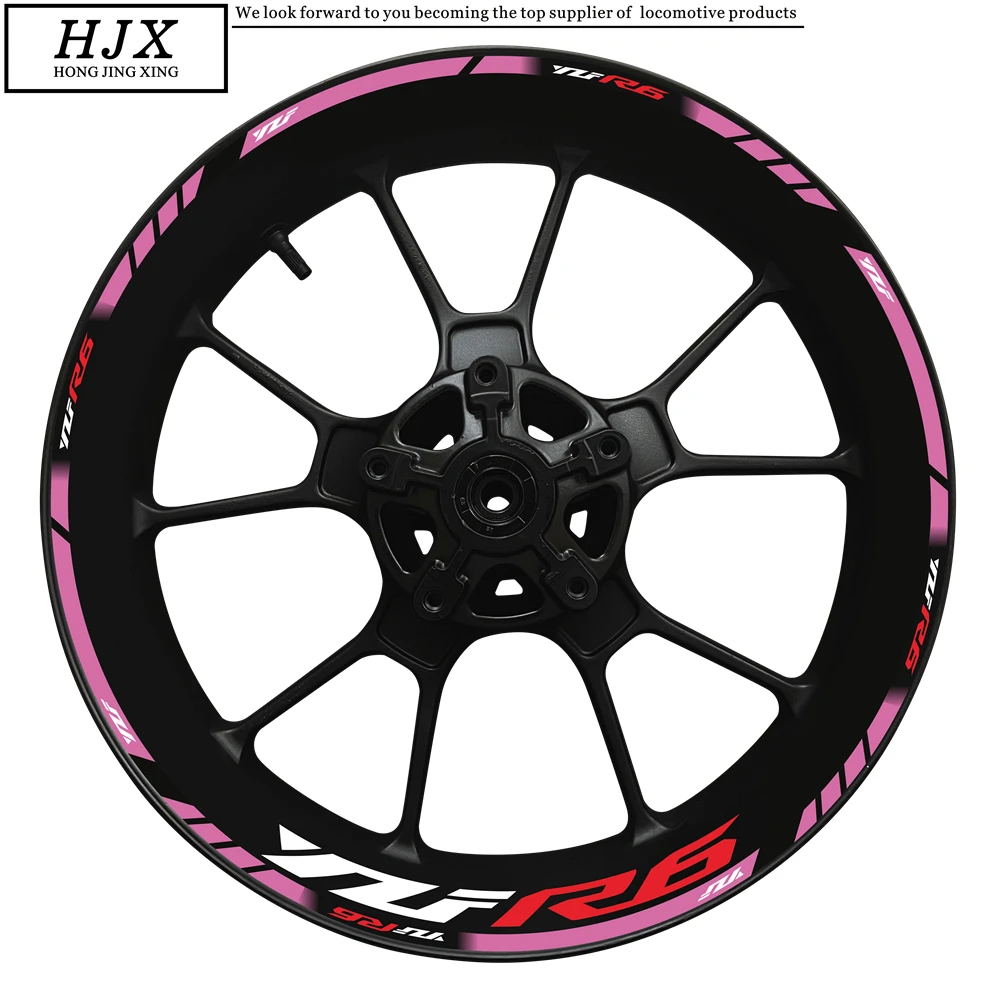 Hub Roda Motor 17 Inci untuk YAMAHA YZF R6 Dekorasi Stiker Rim Logo YZFR6 Set Stiker Anti Air Reflektif Kualitas Tinggi