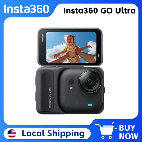 Insta360 GO Ultra A palm-sized 4K powerhouse Hands-Free POV Lightweight & Pocketable Ultra-HD Footage, Day or Night