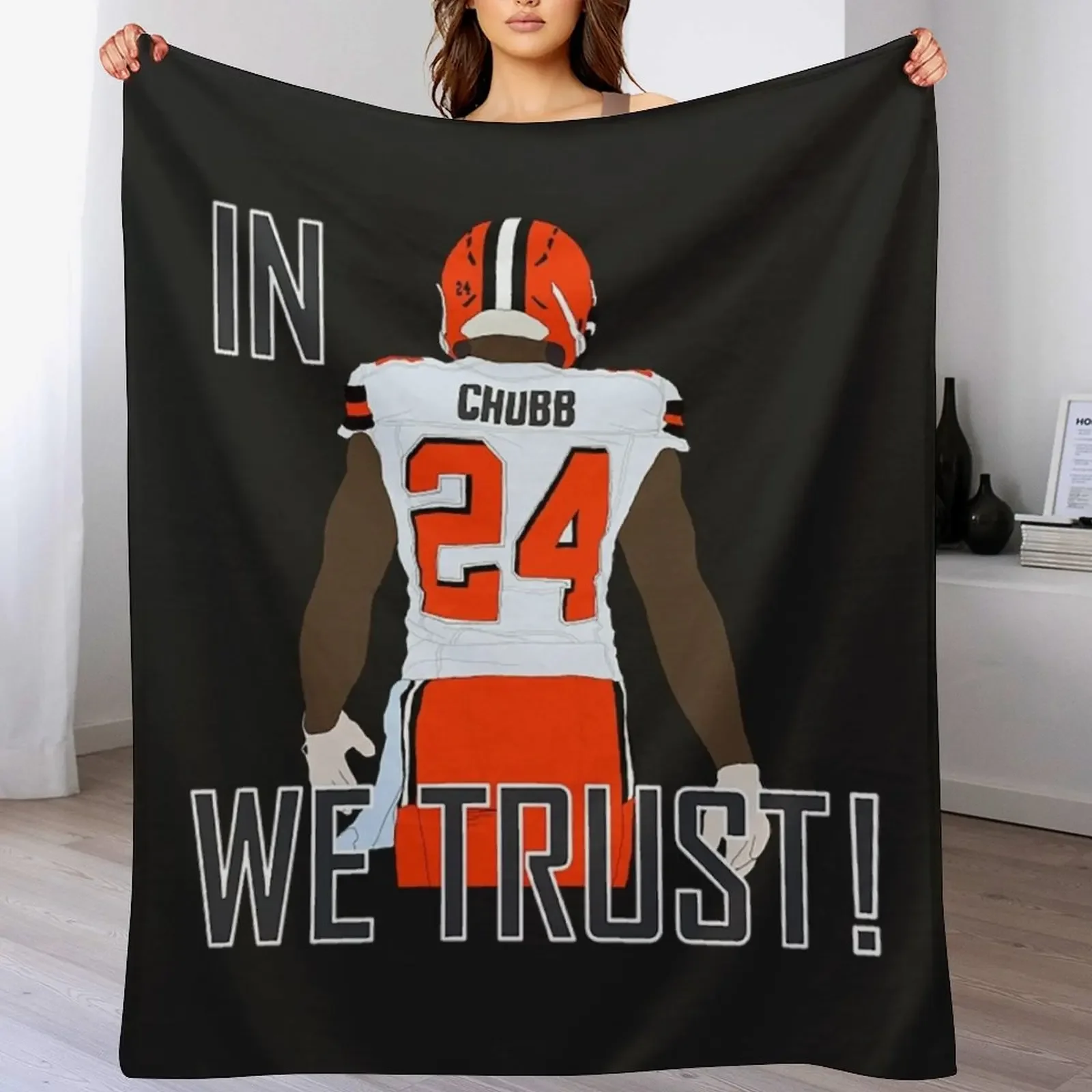 Nick Chubb T-ShirtIn Chubb We Trust! Throw Blanket Designers sofa bed anime Blankets