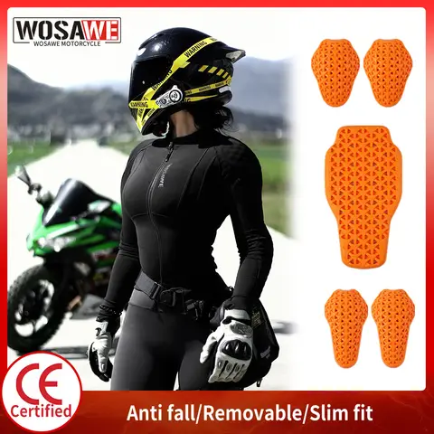 WOSAWE Women Motorcycle Jacket Summer Rider Body Armor CE Certified Street Riding Jacket Anti Fall Soft Motorcyclist Clothing