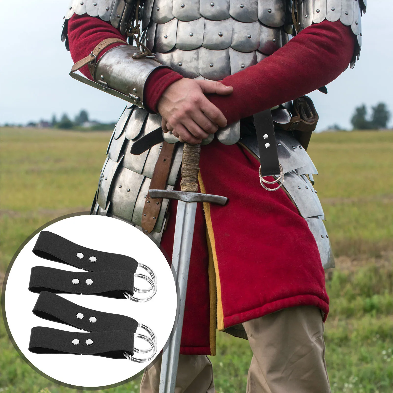 

4 pcs Hoop Accessories Artificial Medieval Skirt Hikes For Women Belt Skirt Hikes Belt Renaissance Party Use