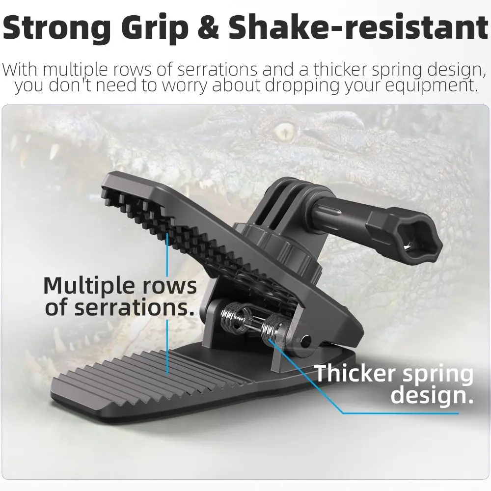 Magnetic Backpack Clip Clamp 360° Rotation Durable Car Sun Visor Clip Mount Stable for DJI Osmo Action/Insta360/GoPro