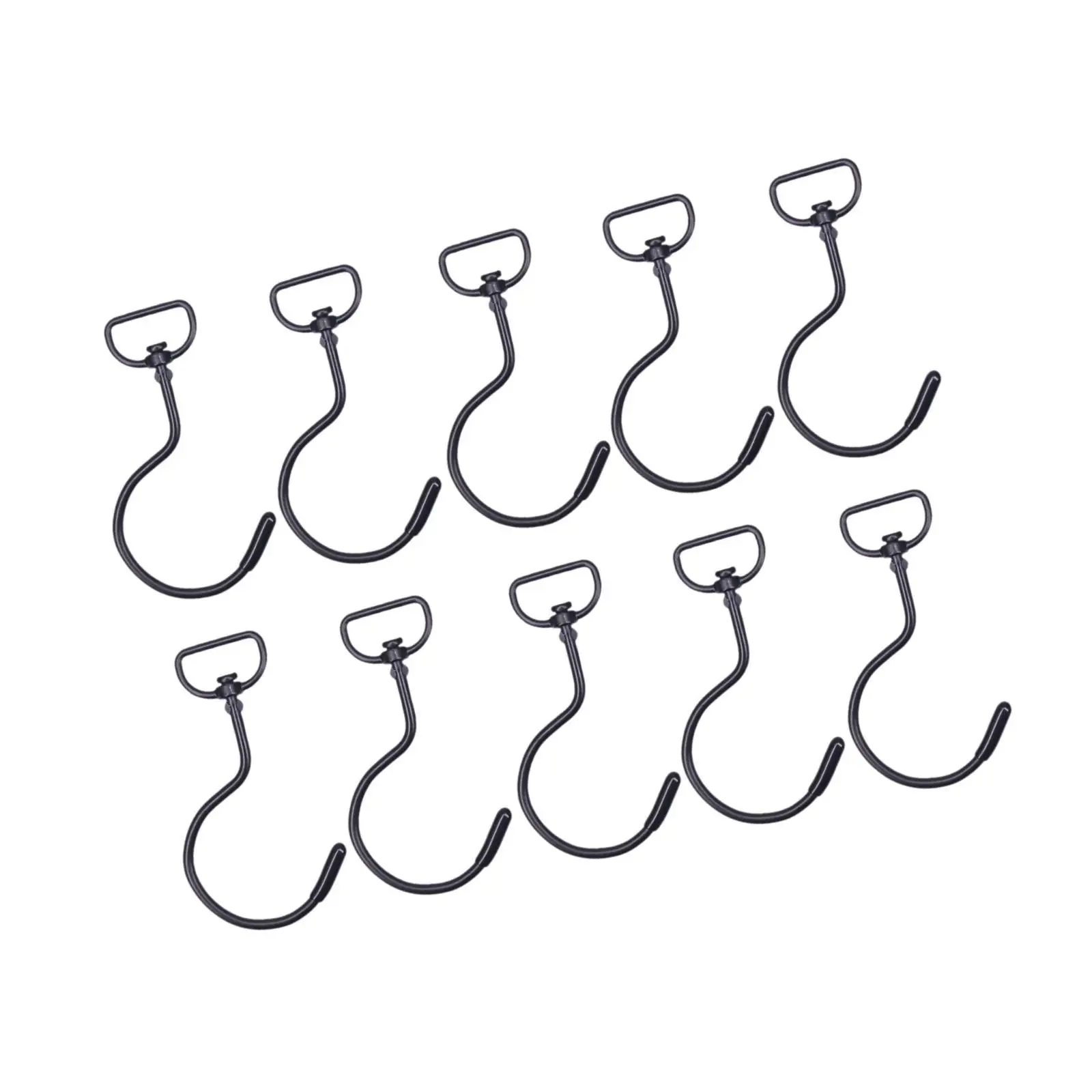 10x Swing Hooks Heavy Duty, Rotating Hooks Closet Hook, for Flower Basket Bags Bird Feeders