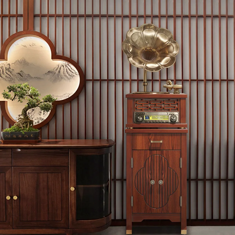 Sala de estar, vintage, vinil, disco, madeira maciça, gramofone