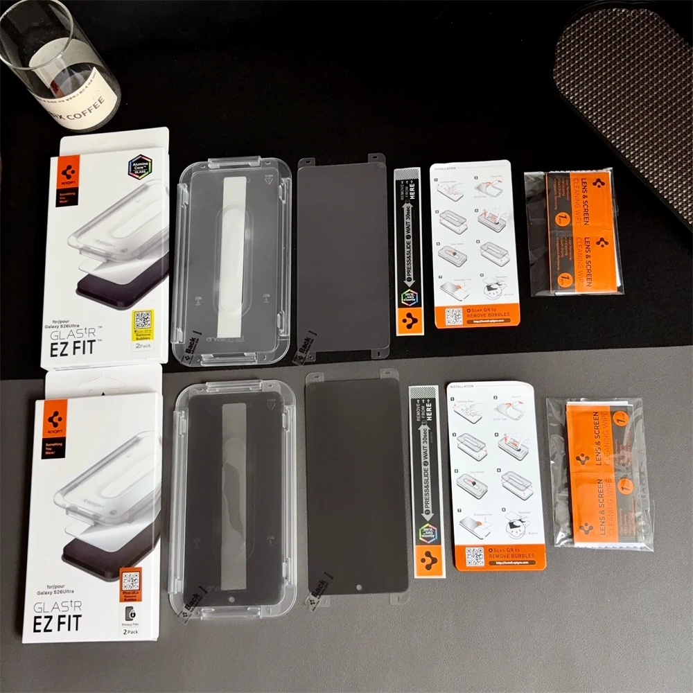 2 SZT. Spigen Glas.tR EZ Fit Szkło Hartowane z Ochroną Czujnika, Folia Ochronna na Ekran o Wysokiej Rozdzielczości do Samsung Galaxy S26 S25 S24 Ultra — zdjęcie produktu 2