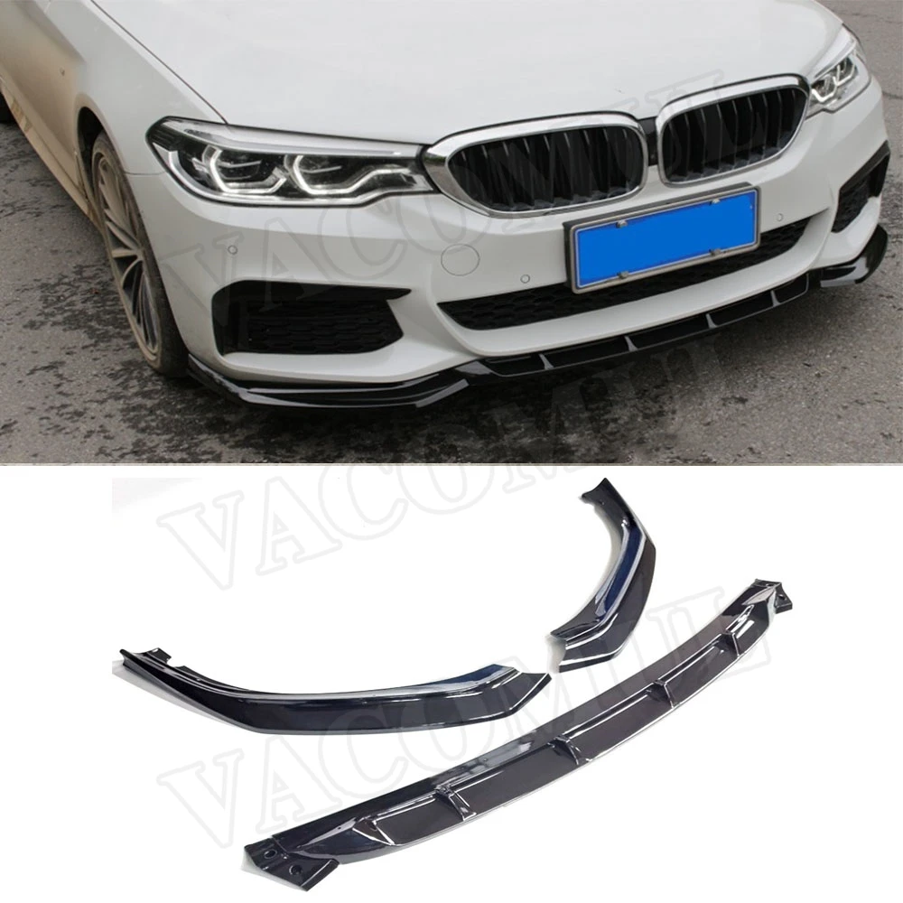 

VACOMUL ABS 3Pcs / Set Front Bumper Lip Splitters for BMW 5 Series G30 G31 G38 540i M Sport 2017-2019 Body Kit Spoiler