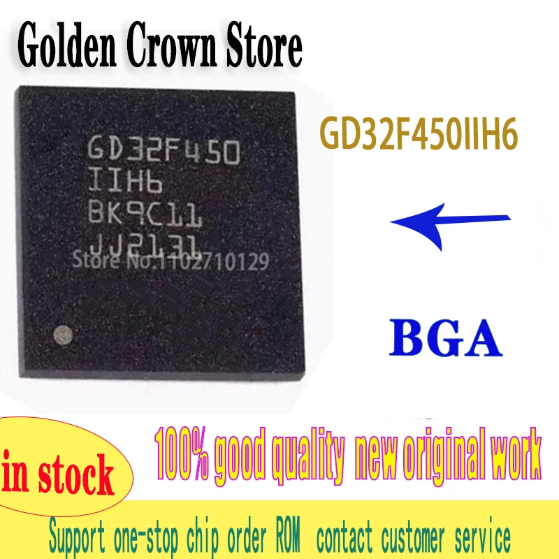 1pcs/lot  New Original GD32F450IIH6 GD32F450 BGA176 Chip 32-Bit Microcontrolle MCU