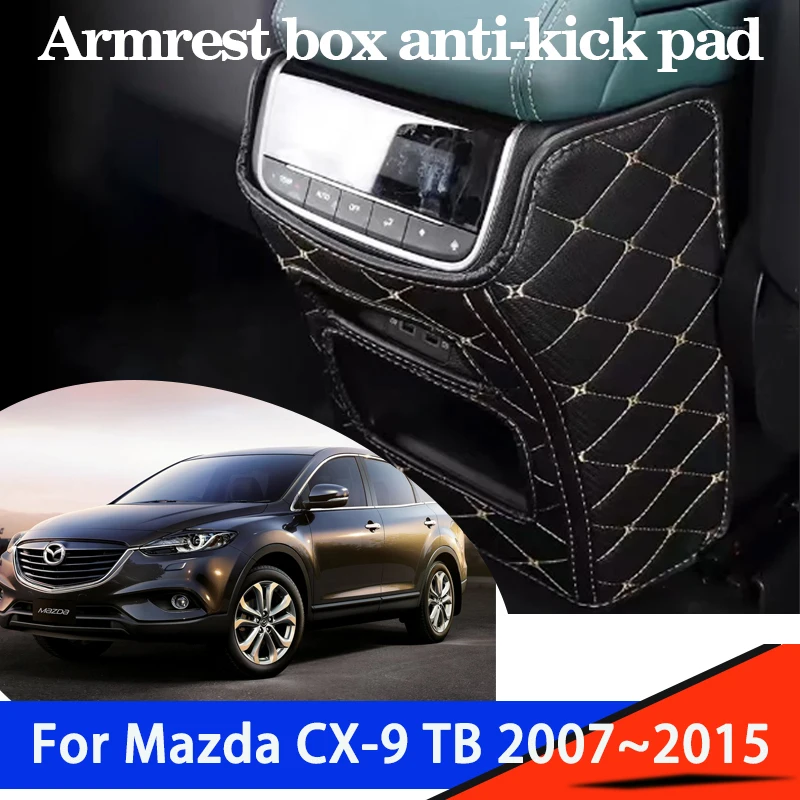 

Подлокотник для заднего сиденья для Mazda CX9 CX-9 TB 2008 2006 ~ 2015, Противоударная подкладка, защита спинки сиденья автомобиля, противогрязные автомобильные аксессуары