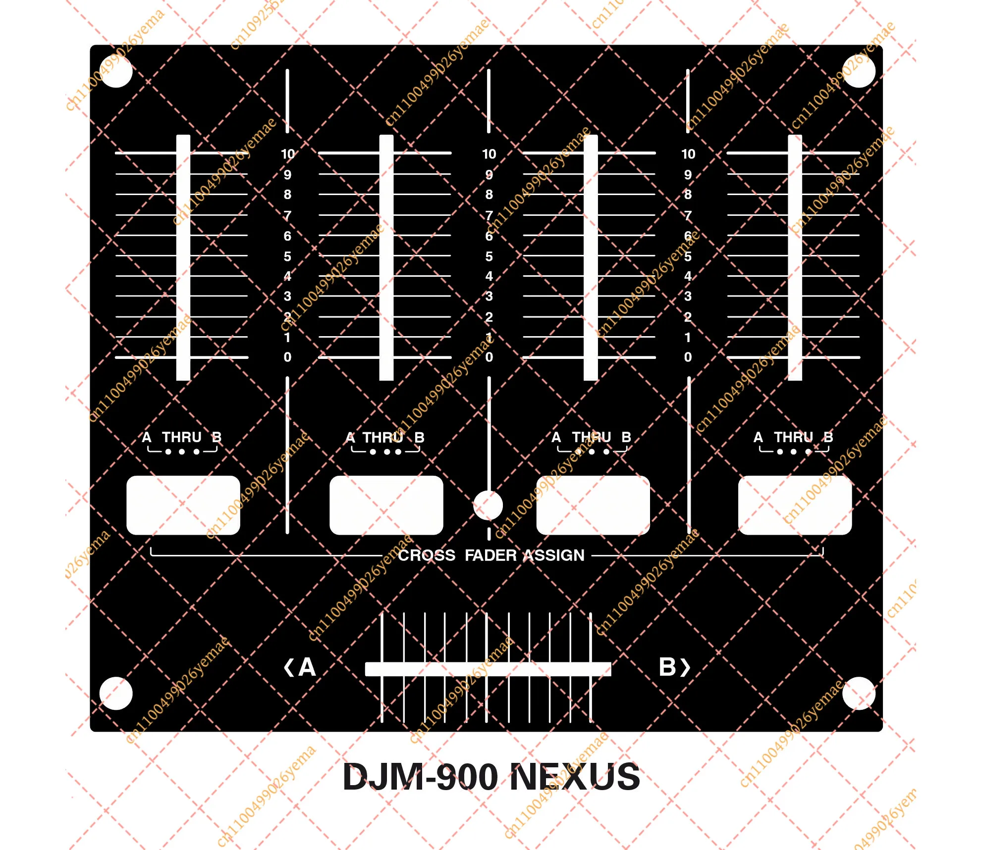 パイオニアミキサー-djm-900-nexus-srt-nxs2-フェーダーパネル保護フィルム用