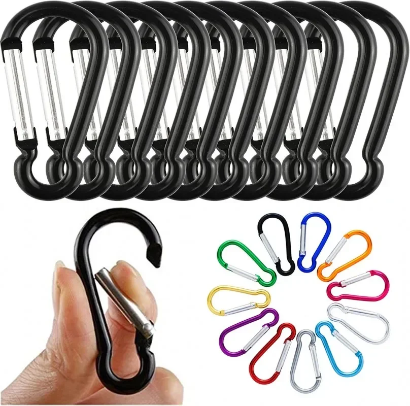 10/20 Pcs Mini Carabiners Alloy Spring Carabiner Snap Hooks Carabiner Clip Keychain Outdoor Camping Hiking D-ring Buckles