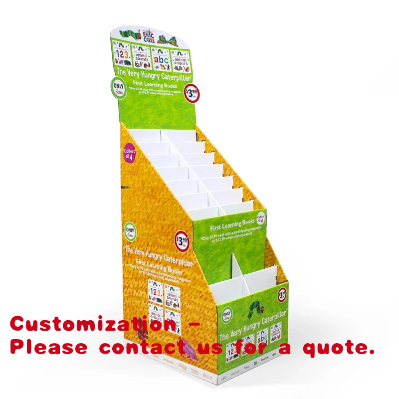 

Customize.Custom Stable Retail Supermarket Shop Pod Children Toy Book Magazine Shelf Cardboard Body Floor Display Racks Stan