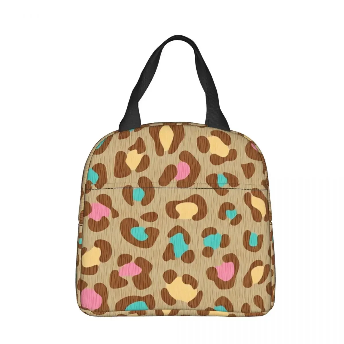 Leopard Ice Cream Insulated Lunch Bags Large Meal Container Thermal Bag Lunch Box Tote Beach Outdoor Food Storage Bags