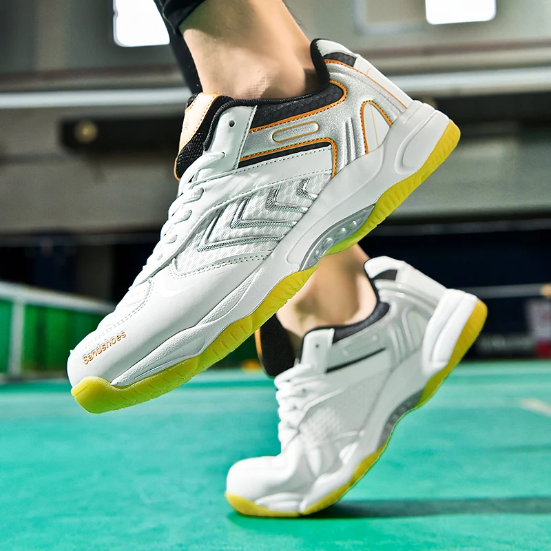 Professional Table Tennis Shoes, Mesh Breathable and Anti Slip Sports Shoes, Badminton Shoes, Men's Tennis Training Shoes