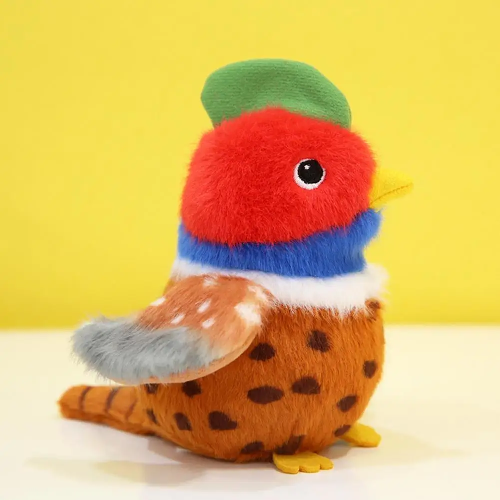 Porte-clés oiseau en peluche portable, pendentif perroquet coloré, ensemble de jouets en peluche beurre, sacs à dos d'anniversaire pour voiture