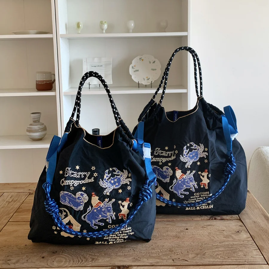 Women'S Bags Holiday - New Women's Handbag, Zodiac Series, Embroidered