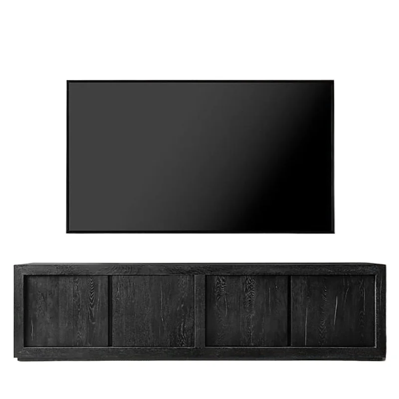 

Furniture Italian minimalist solid wood TV cabinet American country retro oak fully equipped wabi sandy