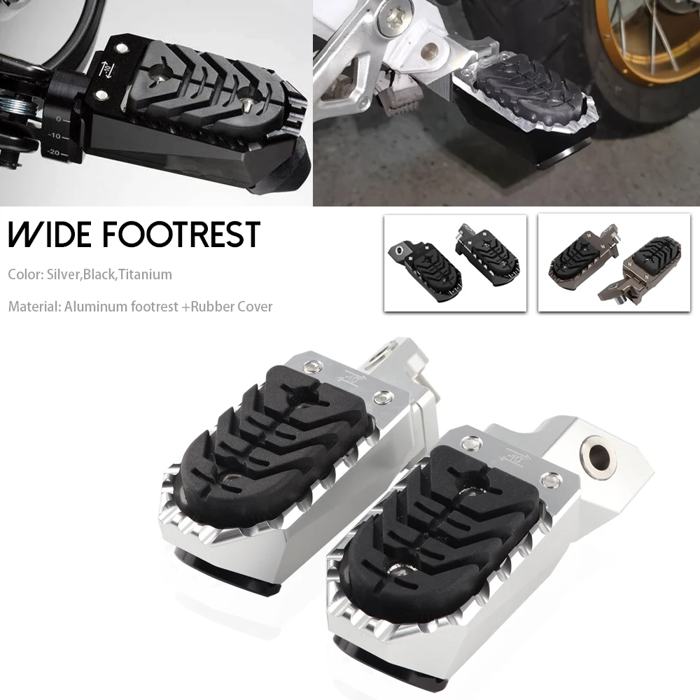 

For BMW R1200GS GS1200 R1250GS LC ADV 2013-2024 F750GS F850GS S1000XR 2015-2019 Motorcycle Foot pegs Footrest Footpeg Foot Rests
