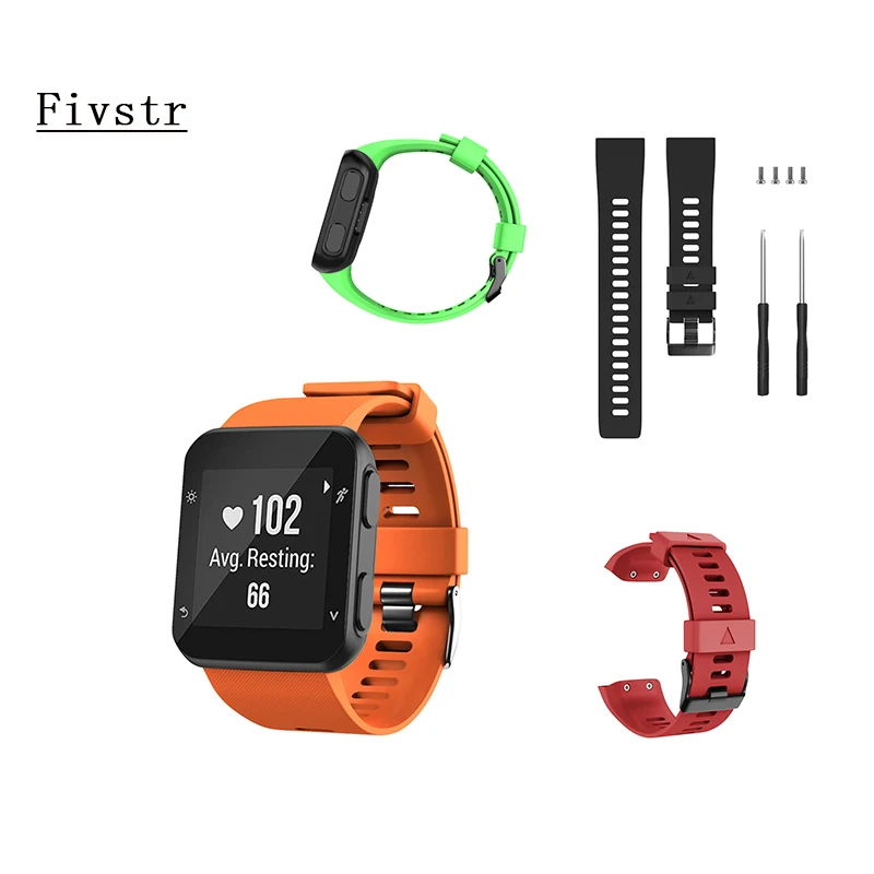 Dây Đeo Thay Thế Dây Đeo Đồng Hồ Cho Garmin Forerunner 35 Đồng Hồ Thông Minh Silicon Mềm Dây Đeo Đồng Hồ Vòng Tay Ban Nhạc Cho Tiền Thân 30