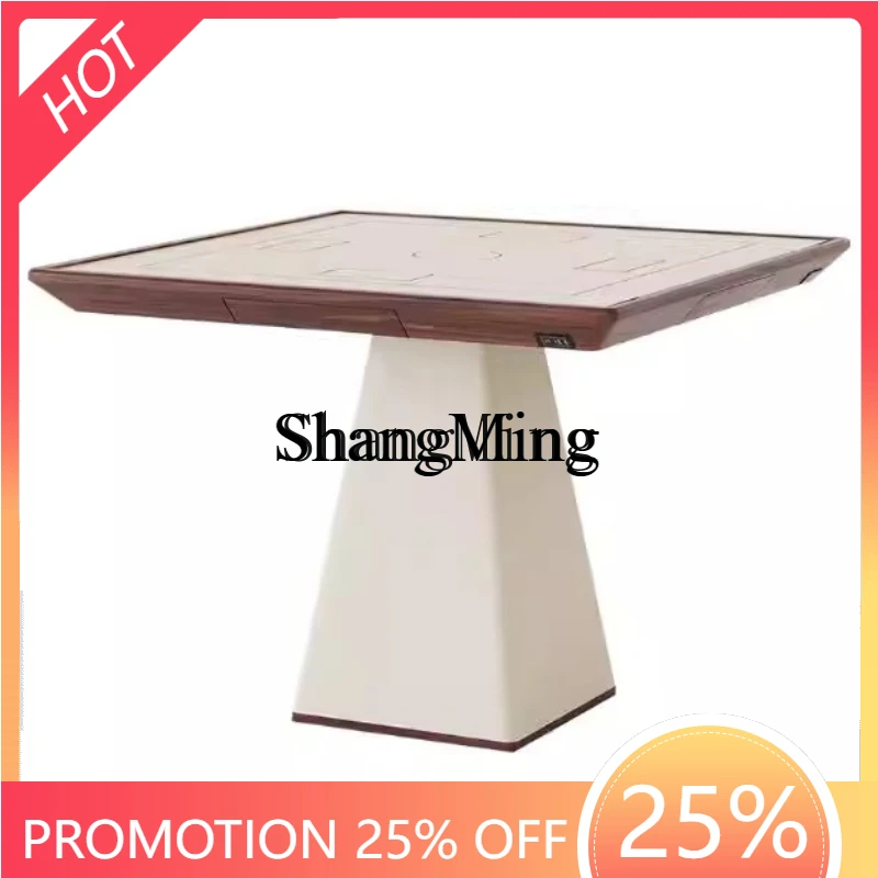 

SM new special table and chair combination solid wood square modern simple casual mahjong chess and card table