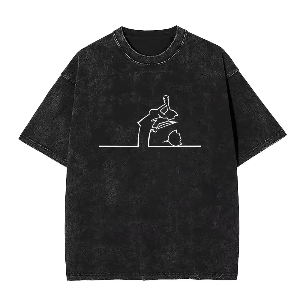 

Washed Vintage Osvaldo Cavandoli La Linea Graphic T Shirts Men Women Anime Funny T-shirts Men's Cotton Oversized Short Sleeve