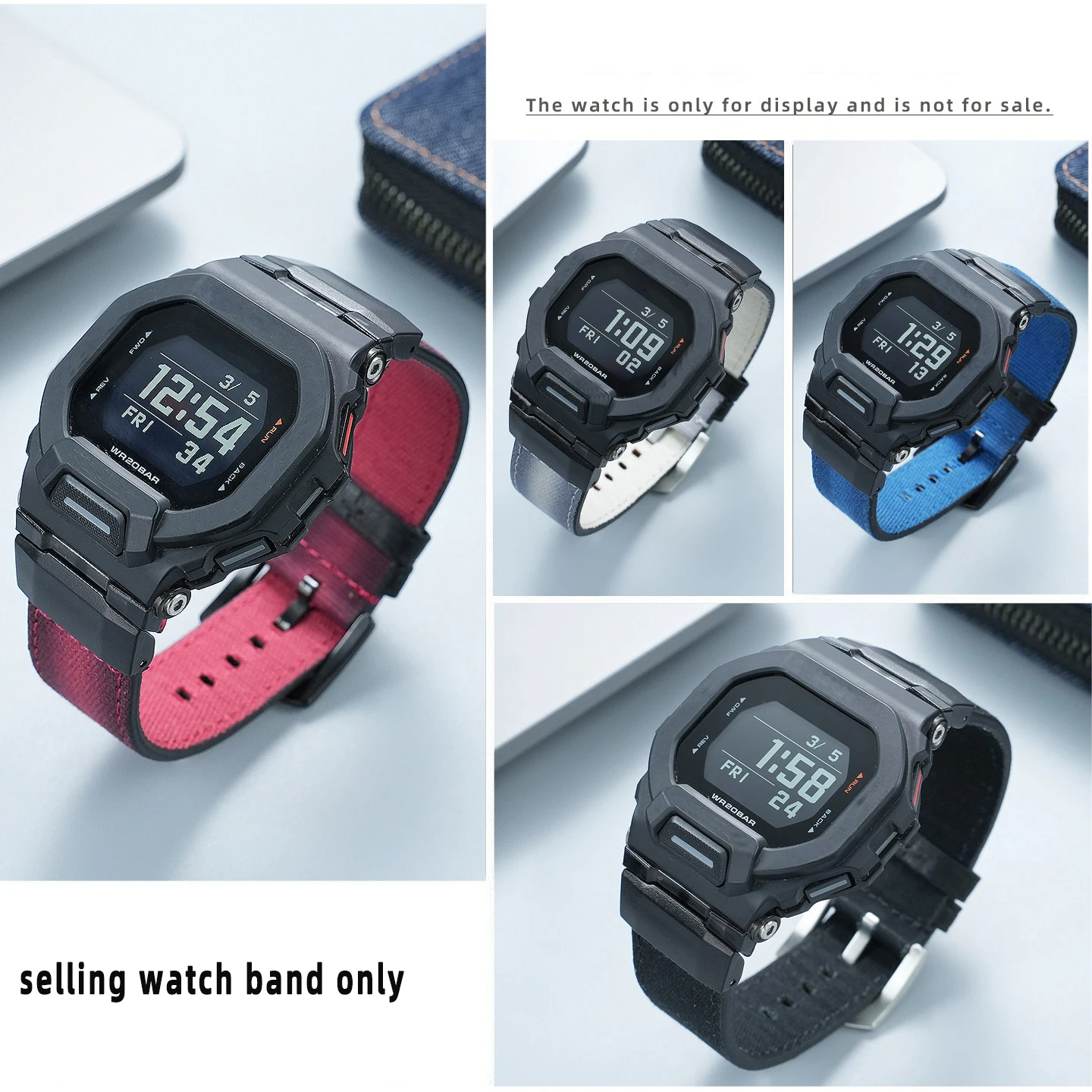 GBD 200 Watchband For G-SHOCK Casio GBD-200-1A GBD-200RD-4 series Modified soft canvas nylon strap Men's watch Accessories