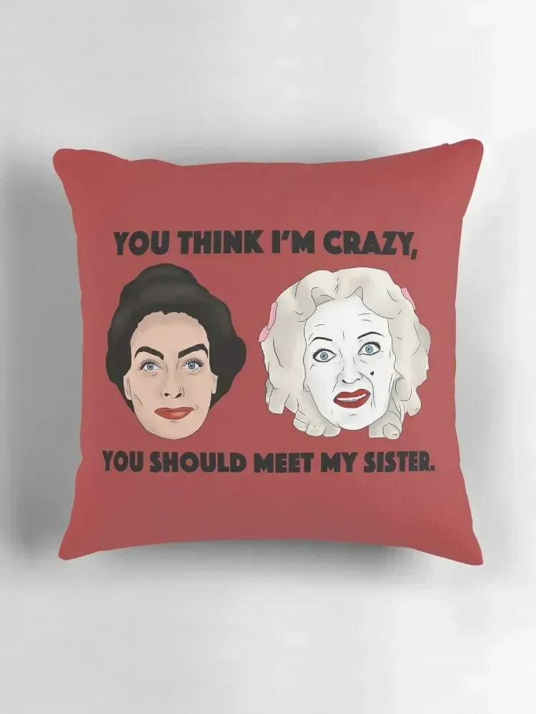 مهما حدث لبيبي جين، بيت ديفيس، جوان كروفورد، الأخوات، التوضيح المستوحى. رمي وسادة