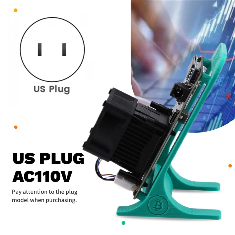 A11I Bitaxe Gamma 601 Solo Miner 1.2TH/S 1200GH/S 18W BM1370 ชิป Asic จาก Antminer S21 Pro Bitcoin BTC Miner พร้อมขาตั้ง US PLUG