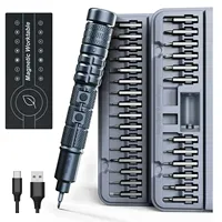 CreationSpace Electric Screwdriver 3 Gears Torque Rechargeable Portable Tool Kit for Electronics Laptops Clocks Glasses  Repair