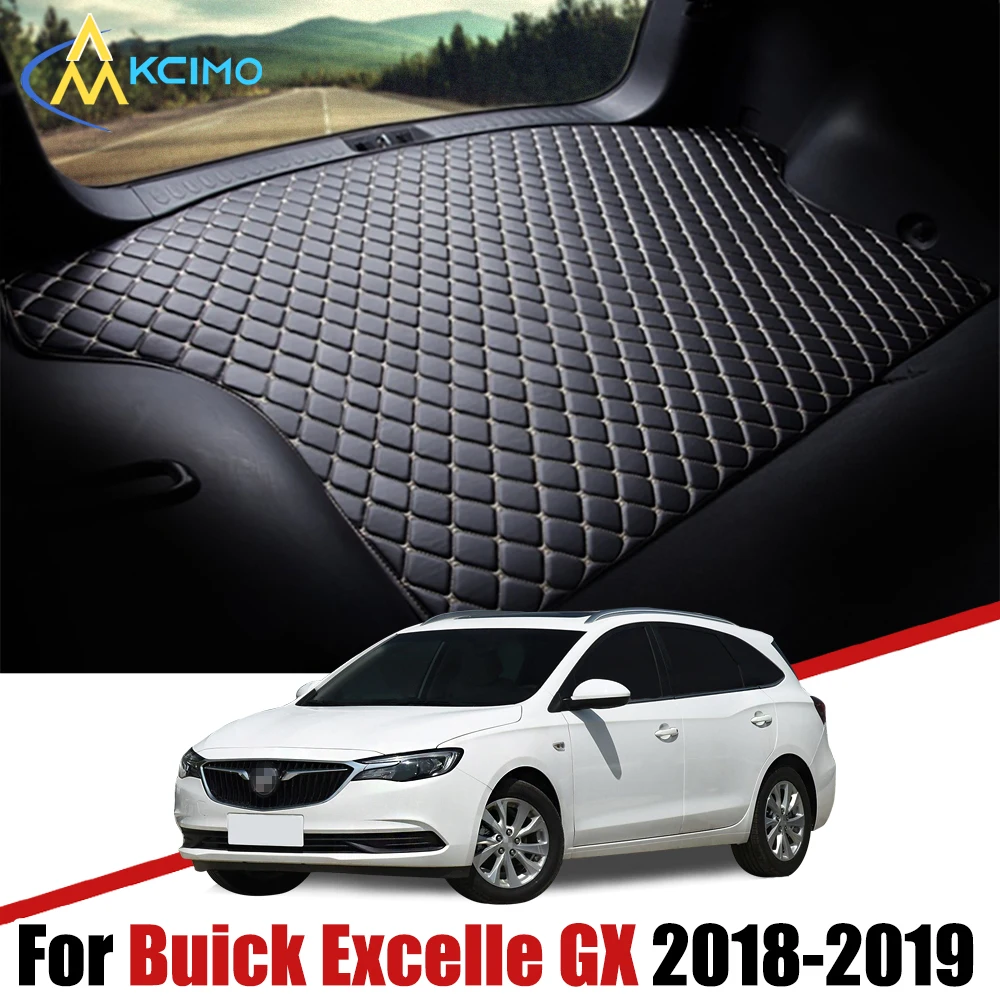 For Buick Excelle GX 2018-2019 Artificial Leather Car Trunk Mat Rear Trunk Cargo Protective Mat Car Interior Accessories