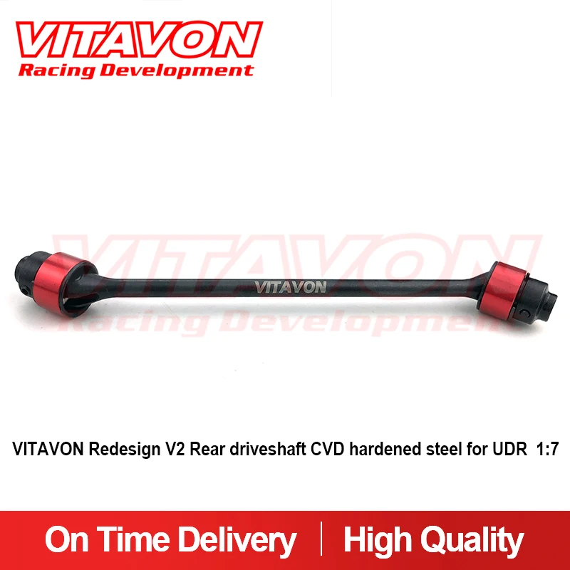 VITAVON Redesign V2 Rear driveshaft CVD hardened steel for UDR 1:7