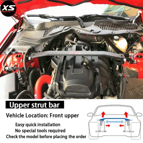 전방 상부 스트럿 버팀대, 포드 머스탱 MK6 2015-2022 타이 바 서스펜션 암 엔진 충격 안정기 STB 흔들림 방지 롤 