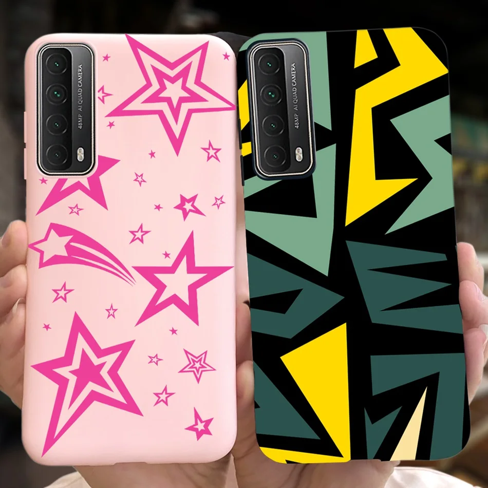 For Huawei P Smart 2021 Phone Case Cute Candy Color Back Cover For Huawei Y7A Y 7A PPA-LX3 LX2 Psmart 2021 Soft Silicone Cases