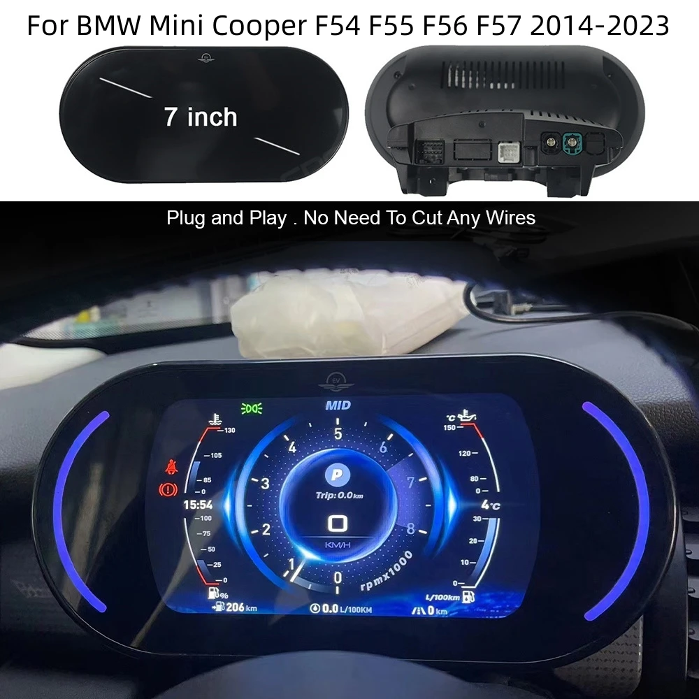 

For BMW Mini Cooper F54 F55 F56 F57 2014-2023 LCD Dashboard Player Digital Virtual Cockpit Cluster Instrument Panel Speedometer