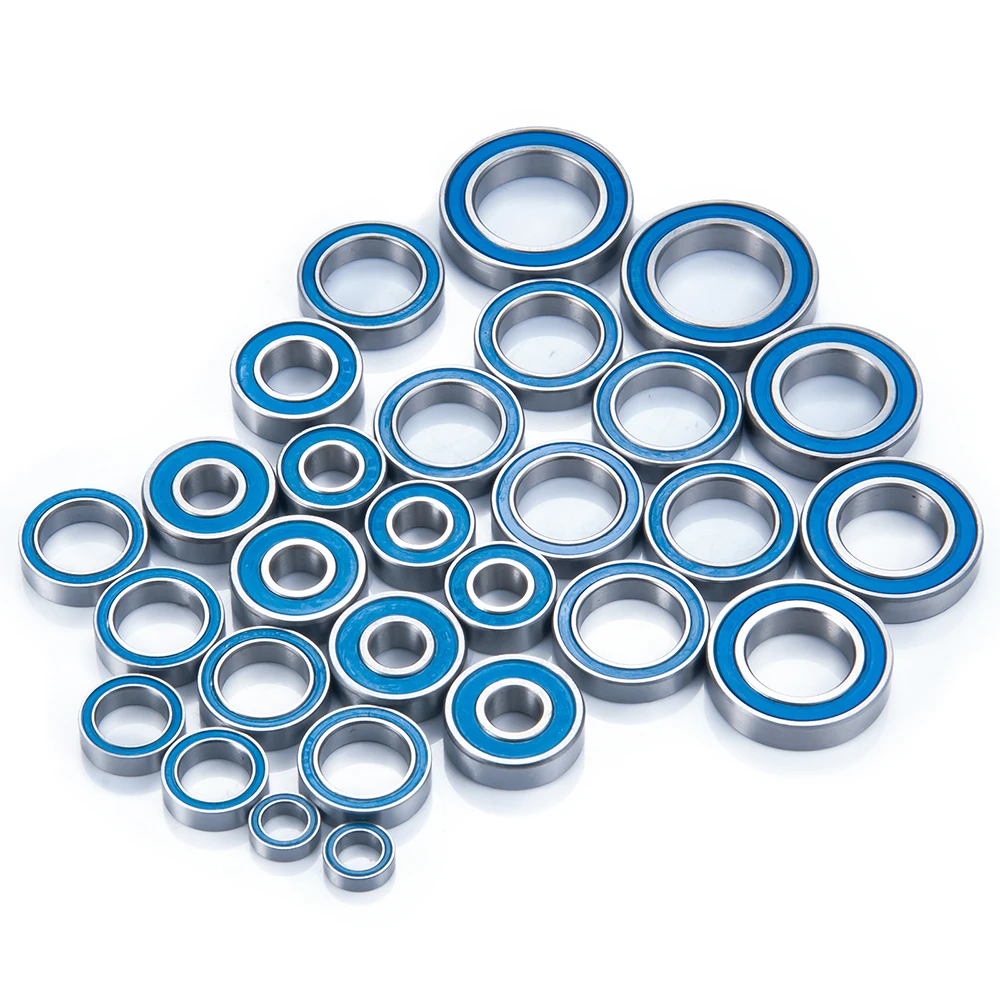 YEAHRUN 28Pcs Rubber Sealed Ball Bearing Kit 15x24x5mm For 1/10 Maxx WideMaxx Small X 89086-4 RC Crawler Upgrades Accessories