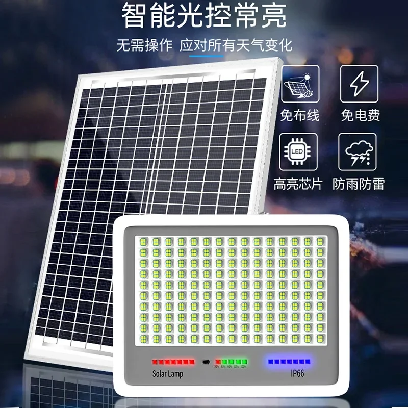 Imagem -02 - Luzes Solares Super Brilhantes ao ar Livre Lâmpadas de Jardim Transforma Automaticamente após o Escuro Holofote à Prova Dágua Nova Iluminação Doméstica Rural