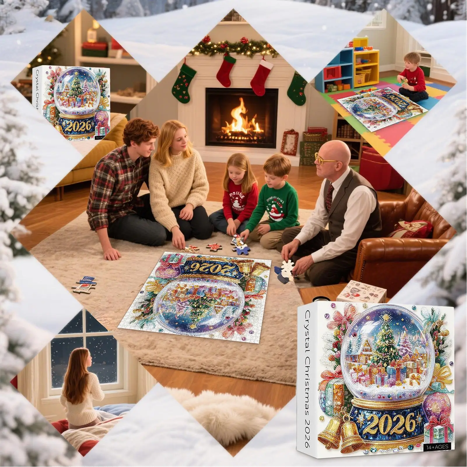 

Christmas Crystal Ball Jigsaw Puzzle 1000 Pieces 2026 Family Christmas Puzzles Paper Jigsaw Art Craft Decor Games For Beginner