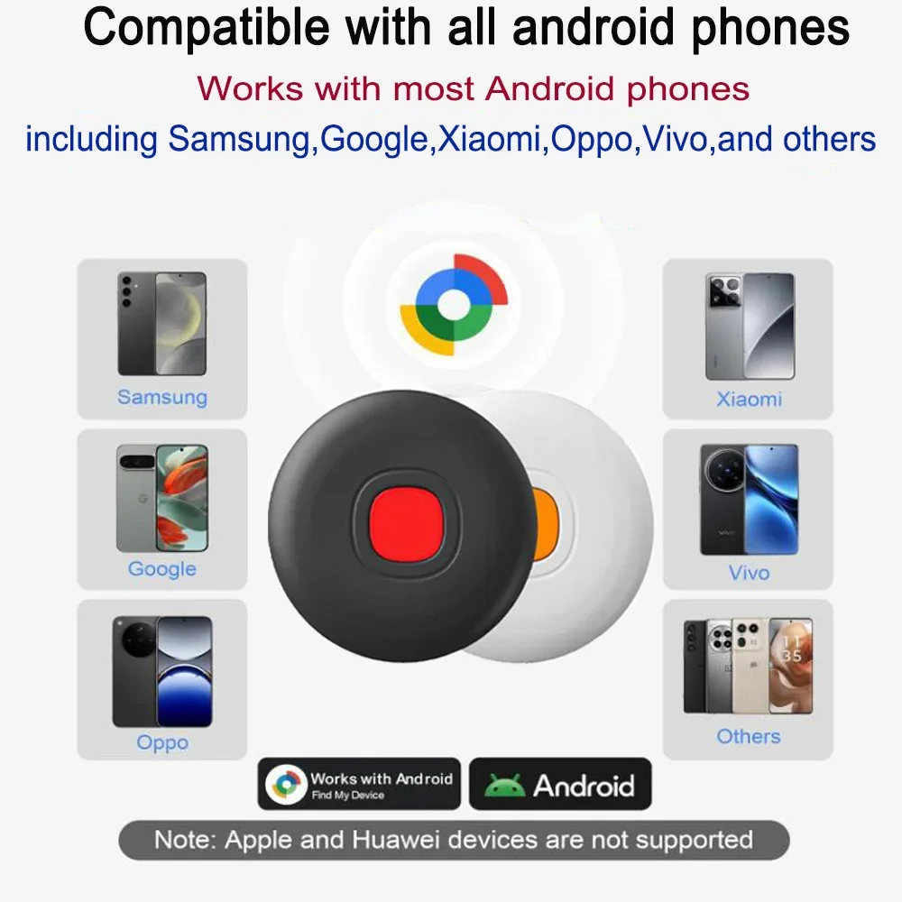 

Smart Anti-lost Airtag Work with Android Google Find My Device Global Position GPS Pet Tracker Bag Car Drone Locator Item Finder
