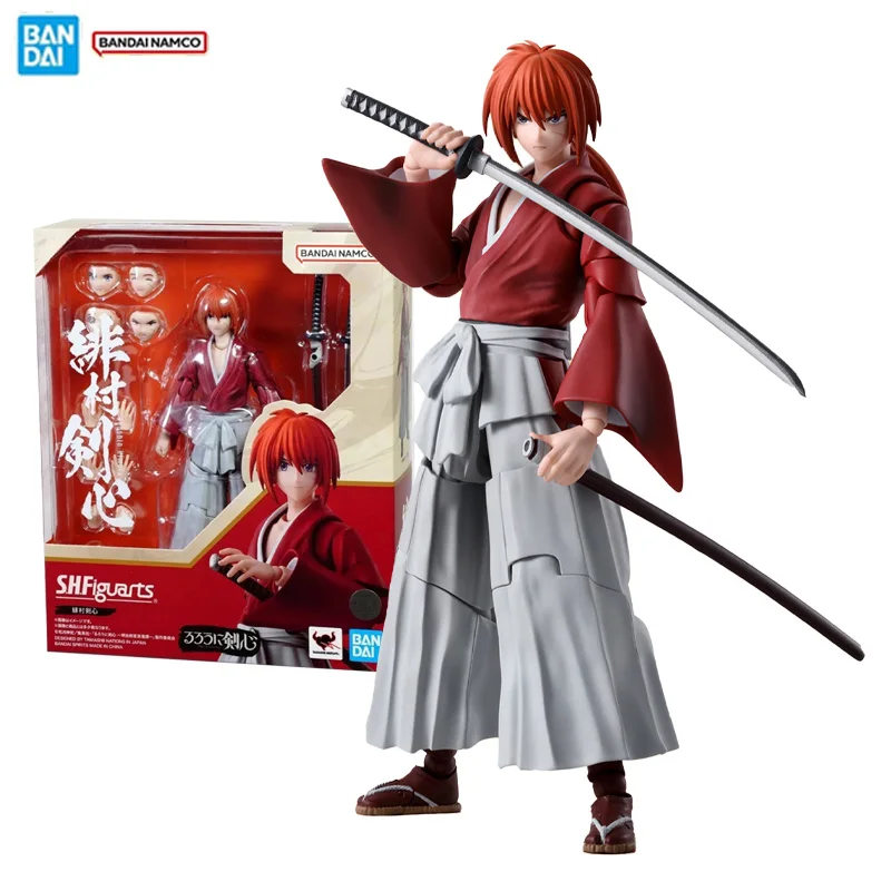 

Bandai Original Genuine Figure Rurouni Kenshin Model Kit SHF Himura Kenshin Collection Action Figure Model for Boys Toys Gifts