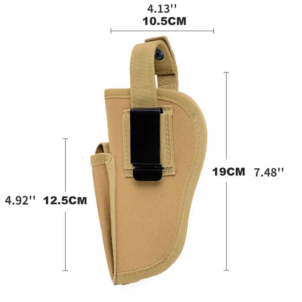 Militaire Gun Pouch Case Tactische MOLLE Gun Pouch Holster Links/Rechts Universele Handpistoolhouder Pouch Linkerhand Pistoolhouder