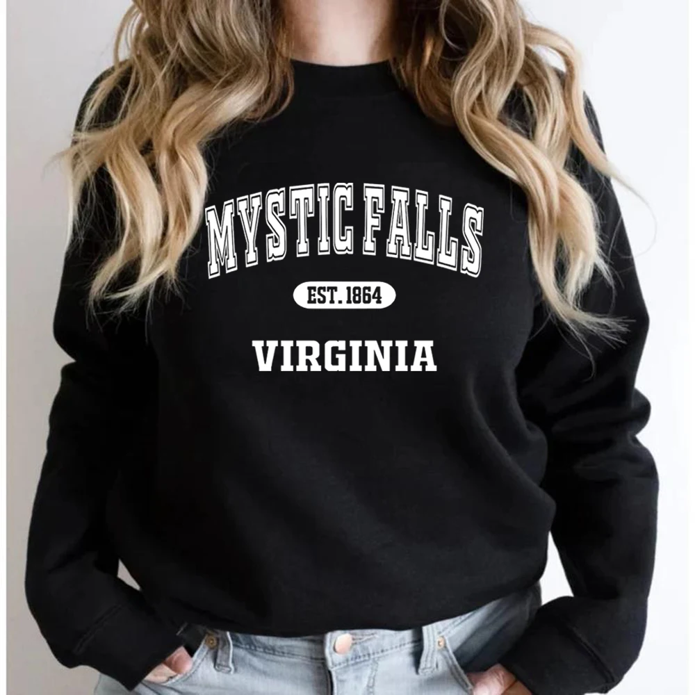 

Mystic Falls Sweatshirt TVD Sweatshirts Salvatore Brothers Crewneck Sweatshirt Hoodie Women Men Long Sleeve Pullovers Casual Top