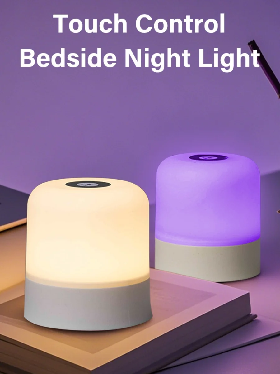 Toque led night light usb candeeiros de mesa recarregável regulável luz cabeceira para decoração do